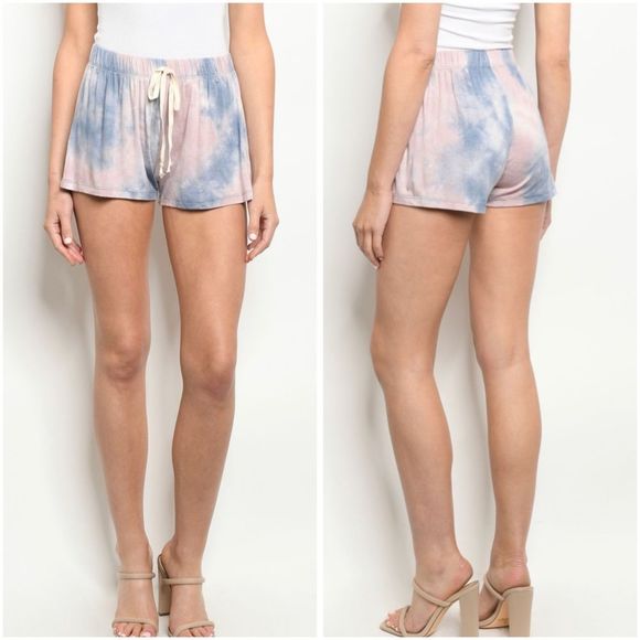 🆕Mauve and navy tie dye shorts - Picture 2 of 2
